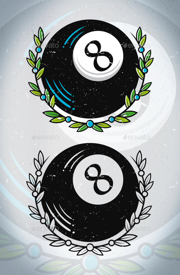 8 Ball Tattoo Vector by BossTwinsMusic GraphicRiver